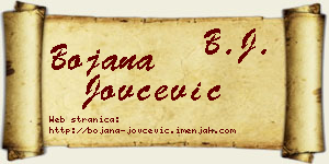 Bojana Jovčević vizit kartica